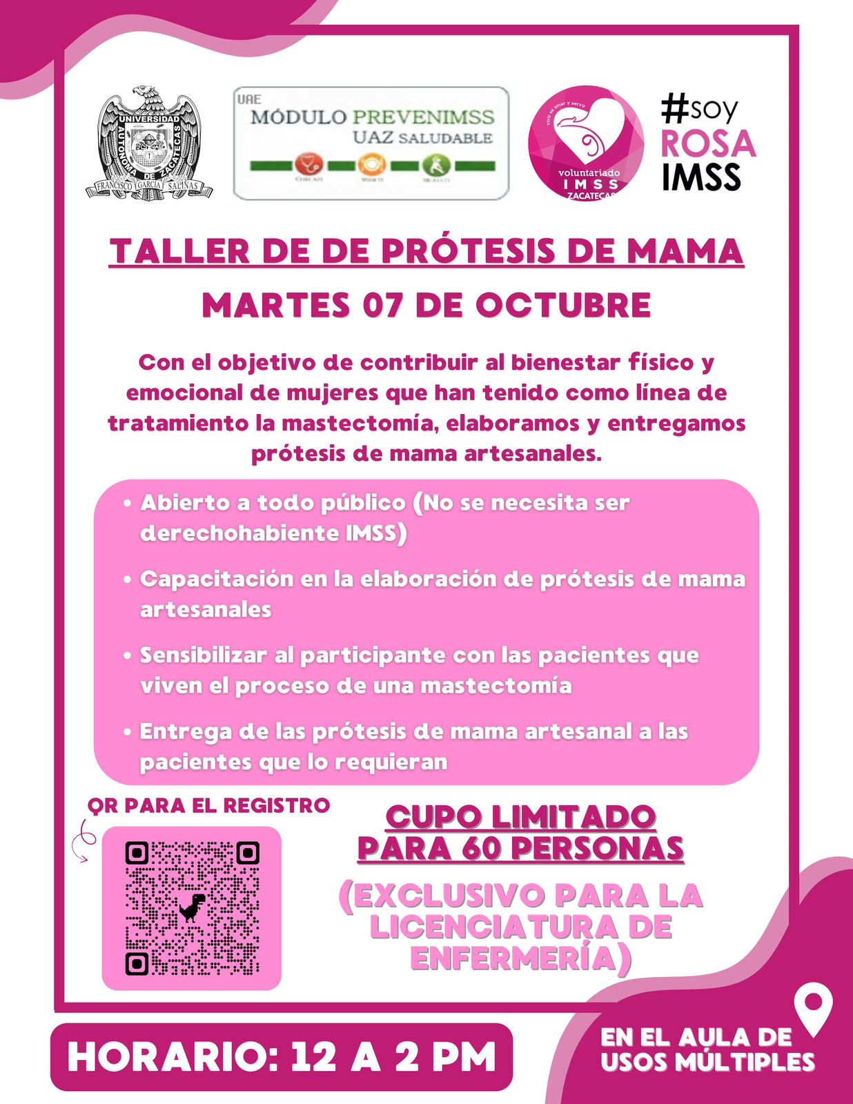 Todos invitados al taller de Prótesis de mamas